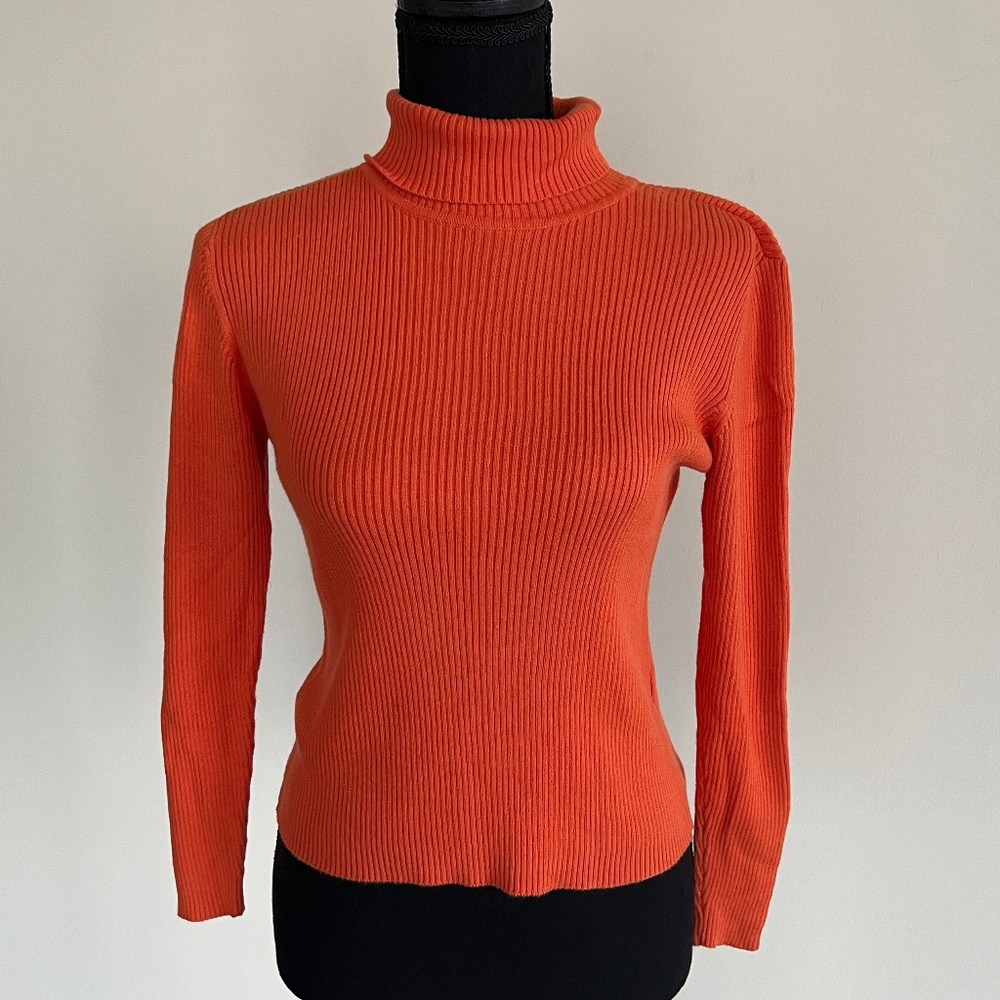 Orange Turtleneck